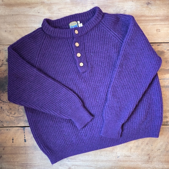 Vintage Great Northern Knitters 100% Wool Sweater – Unisex Size 50 - Purple - Picture 1 of 6